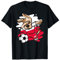 Dabbing Dog Polen Fußballfans Trikot Polnische Fußballliebhaber T-Shirt