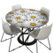 Chickwin-Shop Tischdecke Abwaschbar Rund 90cm, Elastisch Lotuseffekt Outdoor 3D-Druck Daisy Table Cloth für Garten Restaurant, Ideal für 70cm-80cm