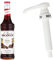 MONIN Premium Chocolate Syrup 700 ml & 10 ml pump for 1 L PET and 25 cl MONIN Premium Syrup bottles