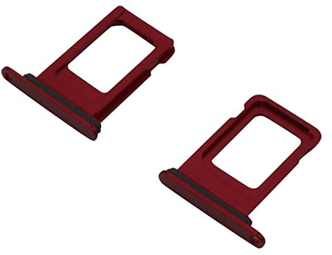jbTec SIM-Tray kompatibel mit Apple iPhone 13 - Kartenhalter Single Slot Schlitten Rahmen Simkarte Holder, Farbe:Rot (Red)