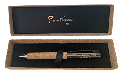 Kugelschreiber aus Metall und kundenspezifischer Pierre Delone Kork, Personalisierte Geschenke