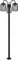 etc-shop Stehlampe Laterne Außenlampe Retro Wegeleuchte Edelstahl Terrassenlampe wetterfest Gartenleuchte, Metallstäbe, schwarz, 3x E27 Fassungen, DxH 48,5x180 cm