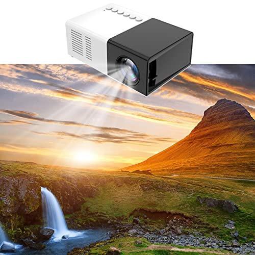 Mini Movie Projector, 24-60 Inches Screen 1080P Portable Projector Compatible with HDMI| AV| USB| Laptop, Built-in Speaker, LED Light Source, Electronics Tech Gadgets, Mini TV, Cool Stuff (Black)