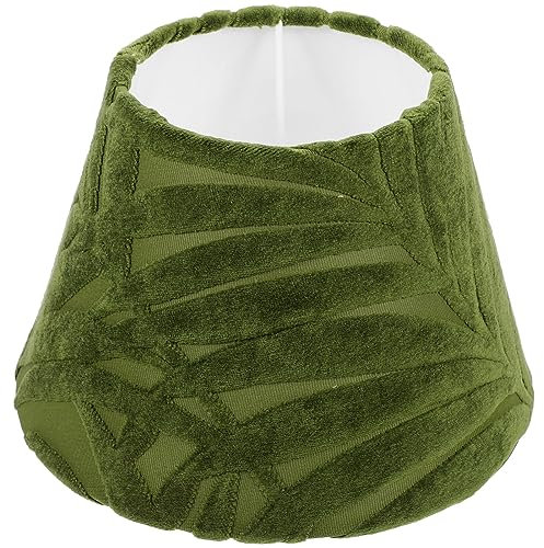 PRETYZOOM Pantallas de lámpara para lámparas de mesa de 20 cm, pantalla de tela de barril pequeña, cubierta de repuesto para dormitorio, hogar, escritorio, decoración verde