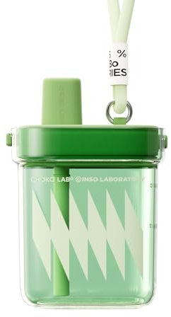 CHAKO LAB Portable Flat Water Bottle 24oz（700ml） Portable square water bottle with straw,BPA Free Tritan，Leak proof，Light weight,For travel,Gym,Fitness,Work,Camping etc