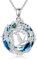 YAFEINI Baum des Lebens Kette 925 Sterling Silber Kolibri Kristall Halskette Anhänger Baum Schmuck Geschenk für Damen Mädchen