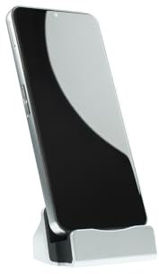 caseroxx Dockingstation für Emporia Smartphones Telefone - Kompatibel mit Emporia Smart 6/5 / 4, Supereasy, Prime/Pure LTE - Type-C Anschluss Silber