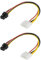 sourcing map Cavo PCI Express da 4 pin a 6 pin maschio PCIE scheda grafica, adattatore convertitore di alimentazione, cavo connettore 220 mm/8,7 per scheda video, confezione da 2
