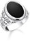 THOMAS SABO Siegelring mit schwarzem Onyx Silber geschwärzt