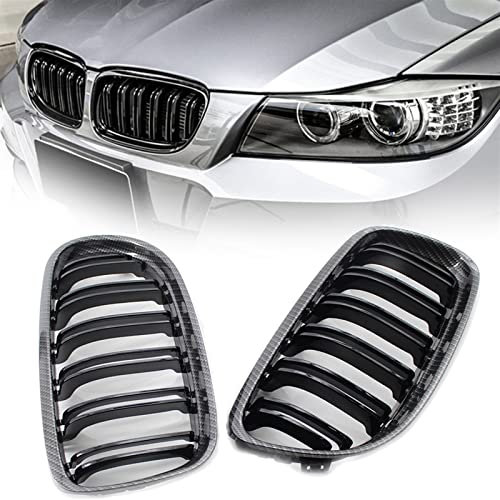 VIDOJI para B&M&W E90 E91 3 Series 320i 325i 328i 330i 2009 2010 2011 2012 Parachoques Delantero De Coche, Rejilla De Carreras (Color : Carbon Color)