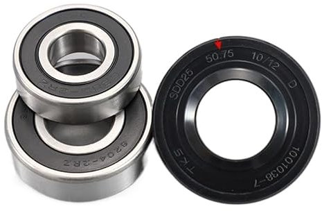 ROEDE Joint d'eau pour Machine à Laver à Tambour Midea (25x50.75x10/12) + roulements 2 pièces (6203 6204), pièces de Bague d'étanchéité