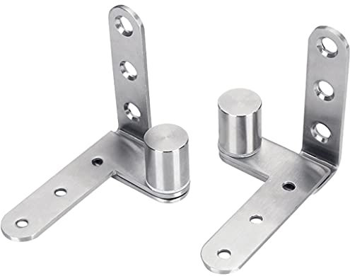 JNHGSHUAISDF Türscharniere 2 Stück/Set mit verdeckten Türscharnieren for obere und untere Scharniere, robuste Drehscharniere aus Edelstahl, Wellendesign mit einstellbarem Abstand