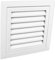 Yomiyuyr Ventilación a dos aguas de aleación de aluminio, 35 x 35 cm exterior, 29,5 x 29,5 cm, cubierta de ventilación de pared interior con pantalla, ventilación con rejilla