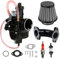 VM22 - Filtro carburatore da 26 mm rivestito in alluminio e filtro carburante ad alte prestazioni a tre ganasce per Lifan YX Zongshen Apollo X15 X18 DBX125 Thumpstar Pit Dirt Bike da 110 cc, 125 cc,