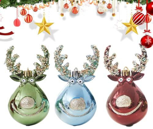 Christbaumkugel-Ornamente, Weihnachtsbaum-Anhänger, Weihnachtsschmuck, saisonale Kugeln für Baum, Heimdekoration