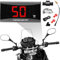 Termómetro digital para motocicleta Instrumentos Temperatura del agua Pantalla digital Medidor Medidor Adaptador de sensor, impermeable Adaptador de sensor de temperatura para KOSO 18/22 mm(22MM-RED)
