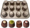 duoyif Backform Canele Kuchenform Ø 7 cm Hoch 6 cm 12 Löcher Antihaftbeschichtung, Kohlenstoffstahl, Cannelés-Form Backform Cannelés Für Backen Canele Kuchen Brot Muffin (Canele-7cm)