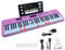 Funtaki Portable Kids Piano Keyboard with Lighted Keys - 61 Compact Keys Electric Piano for Beginners Adults Kids Ages 3-7 (Educational Gift) Pink