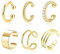 IKOPFLN 6 Stück Packung Ear Cuff Set für Damen Ohrmanschette Ohrringe Fake Ohrringe Fakepircings Ohr Earcuffs Non Piercing Fake Helix Knorpel