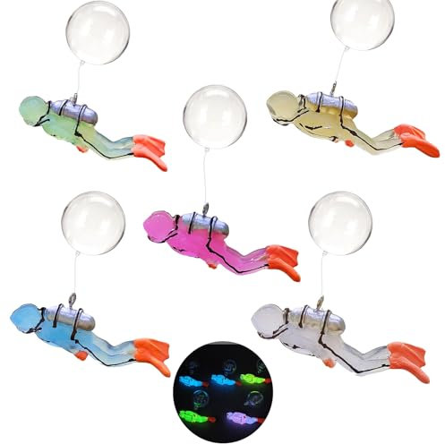 LUKIUP 5 pièces Veilleuse Jeux Piscine Enfant, 2025, Nouveau, Jouets de Plongée, Résine Lumineuse Jouet Piscine Enfant, Jeux d’été Jeux d'eau pour Adulte