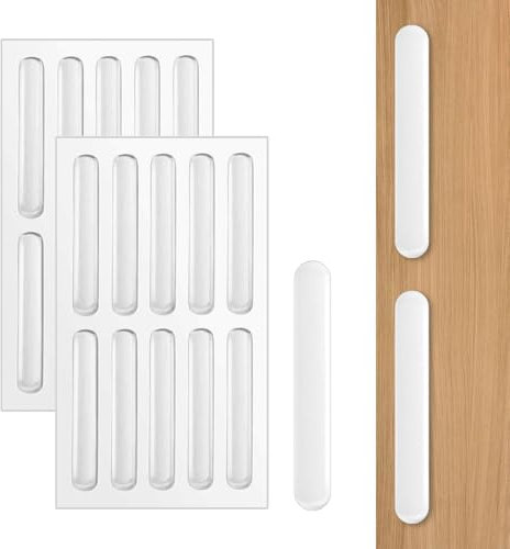 20 PCS Furniture bumper,6.3cm Cabinet Bumpers Transparent Bumpers Pads,anti door slam,Silicone Clear Cabinet Door Bumpers Adhesive Furniture Bumper For cabinets, doors, Windows etc(transparent)