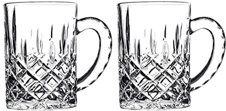 MYXJX beer glasses, Personalised Pint Glass,Beer Cup Heavy Large Beer Glasses with Handle - 15 Ounce Glass Steins Classic Beer Mug Glasses Set