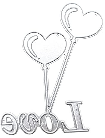Metall-Stanzschablonen für Valentinstag, Liebe, Ballon, Prägeschablone für Kartenherstellung, Journaling, Dekoration, Valentinstags-Stanzformen für Kartenherstellung