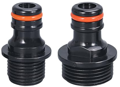 2Pieces 1/2 3/4 Garden Hose Quick Connection Washing Machine Connector Hose Fitting Pipe Joiner Replacement Quick Install Coupling