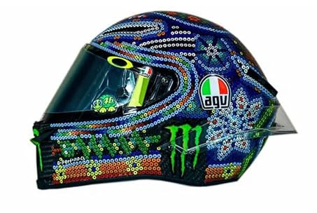 Valentino Rossi Mini-Replik 1:5 Mini-Helm – VR46 MotoGP_Test 2017-2018, Unisex