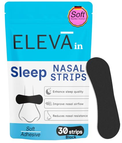 Eleva Sleep Bande Nasale Anti-Ronflement pour Bien Dormir | Bandelette nasale anti-ronflement pour mieux respirer et bien dormir. Plus de flux d'air toute la nuit.