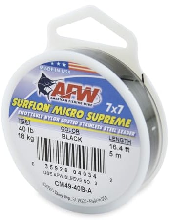 American Fishing Wire Surflon Micro Supreme Nylon Coated 7x7 Stainless Steel Leader Wire