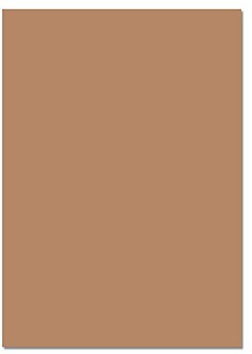 folia 6475 - Tonpapier rehbraun, DIN A4, 130 g/qm, 100 Blatt - zum Basteln und kreativen Gestalten von Karten, Fensterbildern und für Scrapbooking, Braun
