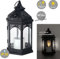 LED-Solar-Garten-Tisch-Boden-Laterne-Windlicht RAMONA Metall schwarz H: 33cm, D: 18cm, IP44, Dekorations-Party-Stimmungs-Weihnachts-Leuchte-Lampe