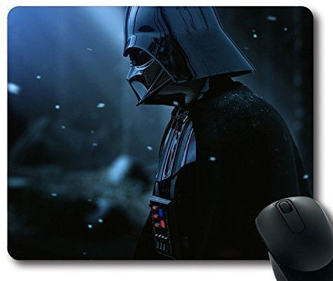 Mouse Pad Tapis de Souris Confortable pour Ordinateur Portable Motif de Jeu personnalisé avec Dark Vador Armor Star Wars Film Hat Snow Antidérapant en Caoutchouc néoprène Taille Standard 220 mm x 180