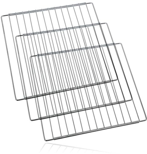 SPARES2GO Chrome Adjustable Width Shelf for BEKO Oven Cooker (Pack of 3, 310 x 345-565mm)