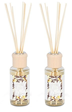 levandeo 2er Set Raumduft 2X 100ml Vanille Holzstäbchen Lufterfrischer Raumerfrischer