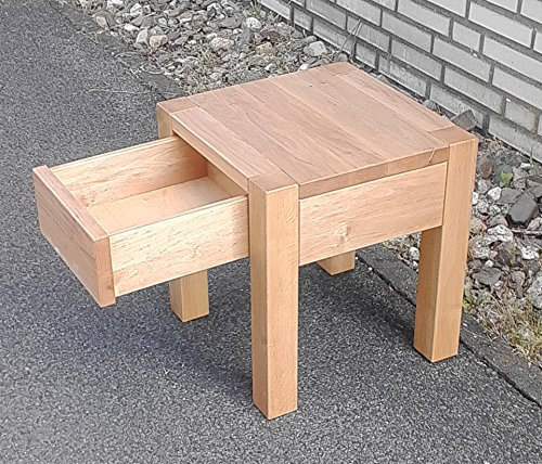 Martin Weddeling Nachttisch Holztisch Erle massiv. Maße : 41x41x45cm hoch.