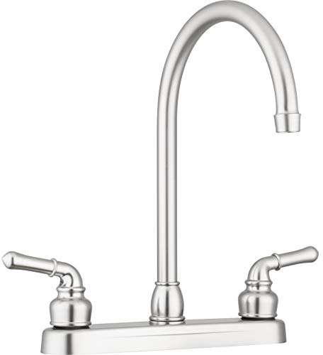 Pacific Bay Lynden Kitchen Faucet – Brushed Satin Nickel Plating Over ABS Plastic
