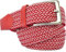 LisaModa Herren Stretch Flechtgürtel LM1000 Stretchgürtel Stoffgürtel Viele Farben (Rotweiß, 85-110)