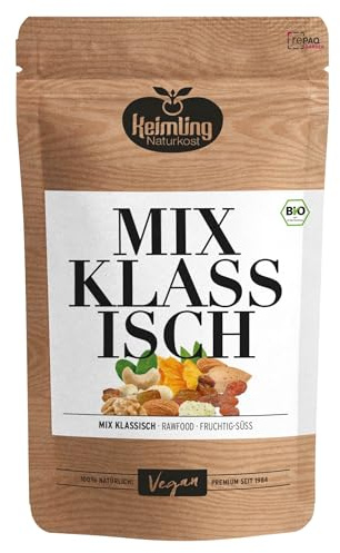 Bio Keimling Mix „Klassisch“, gekeimte Nüsse, Saaten & Körner, roh, vegan, naturbelassen, ohne Zuckerzusatz, ideal für Müsli, Bowls & als Snack (200 g)