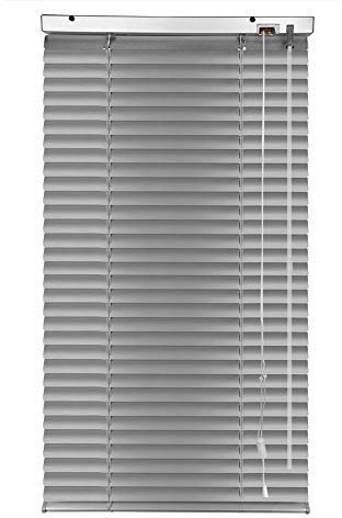 S SIENOC Aluminium Jalousie Silber B75xH220cm Venetian Blinds Jalousie ohne Bohren inkl. Klemmclips