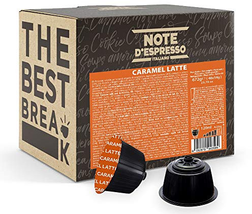 Note d'Espresso - Latte au Caramel - Dosettes Compatibles avec les Machines NESCAFE* DOLCE GUSTO* - caps