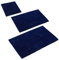 PANA 'Paris' Badeteppich-Set • Flauschige Vorleger für Badezimmer und WC • Chenille Badematte • Set: 45 x 45 cm ohne WC Ausschnitt + 50 x 80 cm + 70 x 120 cm • Farbe: Blau