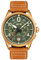 AVI-8 Herren 42mm Spitfire Lock Chronograph Bronze Green Japanische Quarz-Fliegeruhr mit Lederarmband AV-4089-02
