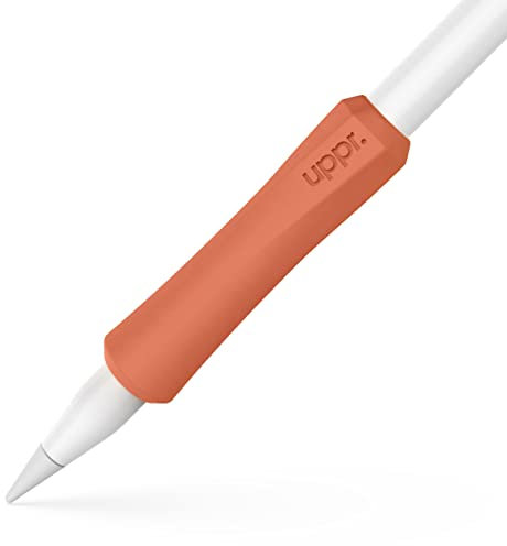 UPPERCASE Designs NimbleGrip Premium Silicone Ergonomic Comfort Grip Holder, Dual Sided Design, Compatible with Apple Pencil Pro, USB-C, 2nd and 1st Generation (1 Pack, Clay)