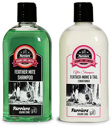 Farriers Equine Care Feather Mite Shampoo with Mane and Tail Conditioner Twin Pack