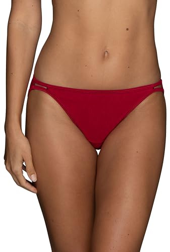 Vanity Fair womens Illumination String Panties (Regular & Plus Size) Bikini Style Underwear, Holly, 7 US