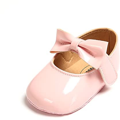MASOCIO Scarpe Neonata Ballerina Scarpine Primi Passi Scarpette Bimba Taglia 20 12-18 Mesi Rosa