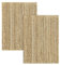 Hamid Pack 2 Jute Teppich, Granada 100% Natürliche Jutefaser, Weicher Teppich und Hohe Festigkeit, Handgewebt - Wohnzimmer, Esszimmer, Schlafzimmer, Flurteppich, (70x50cm) 2 Stücke