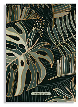 Matabooks, nachhaltige und vegane Notizbücher A5 aus Graspapier, Jana, Tropical Collection, 138 Seiten, Natur, Handmade, Made in Germany (Jungle)